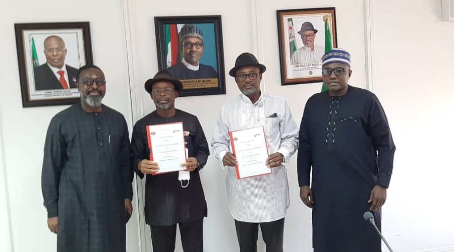 Signatories-of-the-MoU-from-left-PETAN-Ex-officio-Dr-Timi-Austen-Peters-PETAN-Chairman-Mr.-Nicolas-Odinuwe-Executive-Secretary-Nigerian-Content-Development-and-Monitoring-Board-NCDMB-Engr.-Simbi-Wabote